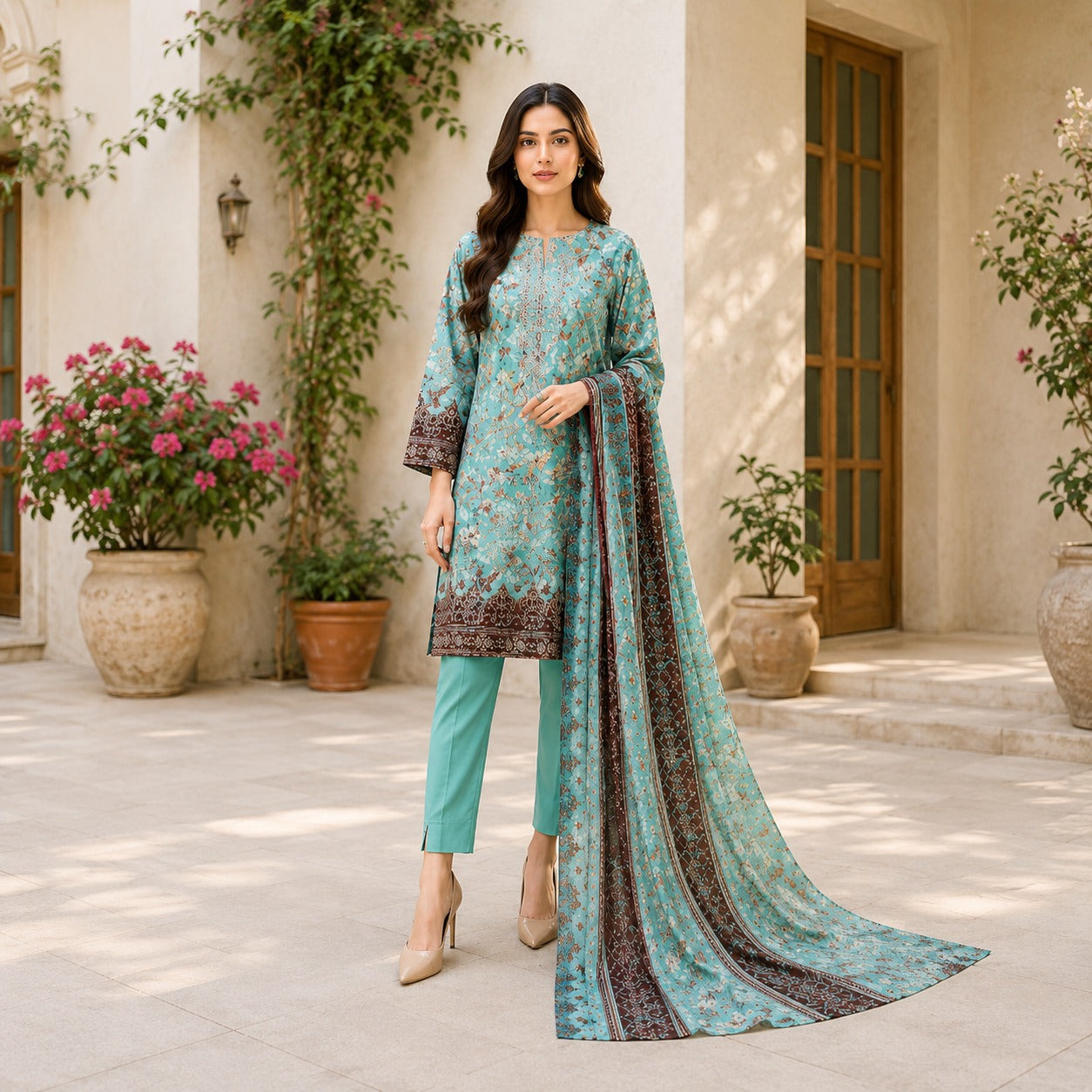 unstitched lawn 3pc suit