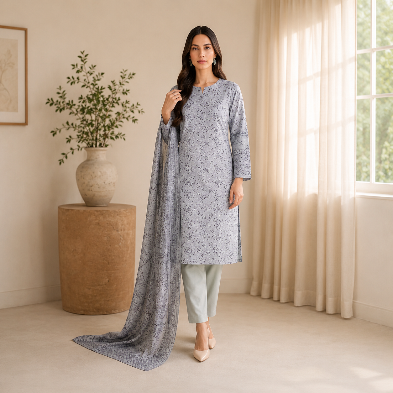 Mother Collection – Unstitched Lawn 3 Piece Suit